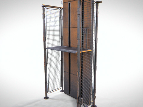 Industrial Elevator PBR 3D 모델