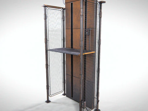 Ascensore industriale PBR Modello 3D