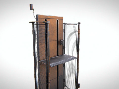 Ascensore industriale PBR Modello 3D