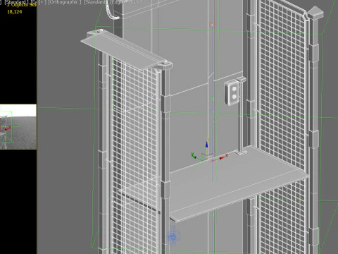 Ascensore industriale PBR Modello 3D