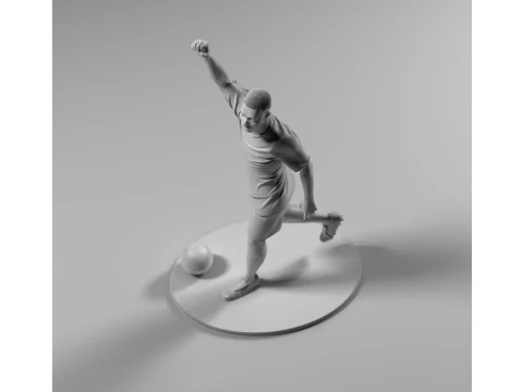 Footballer 05 Run 03 Stl 3D Print Model