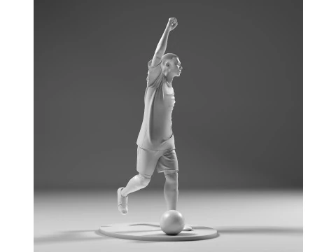 Footballer 05 Run 03 Stl 3D Print Model