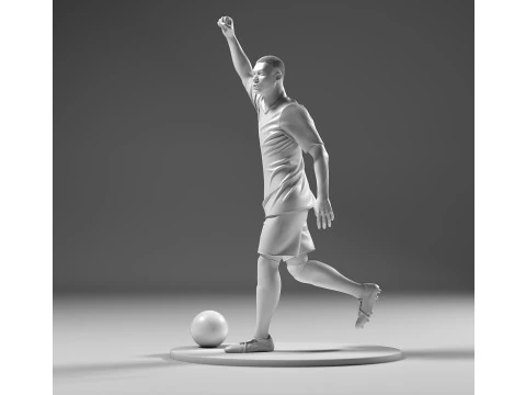 Footballer 05 Run 03 Stl 3D Print Model