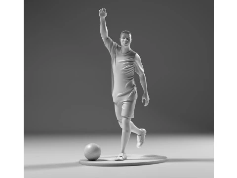 Footballer 05 Run 03 Stl 3D Print Model