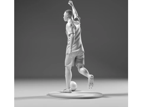 Footballer 05 Run 03 Stl 3D Print Model