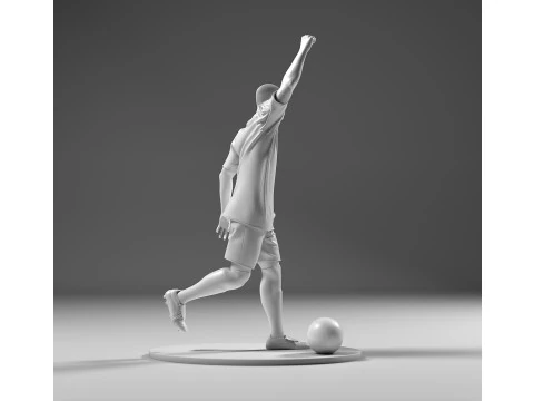 Footballer 05 Run 03 Stl 3D Print Model