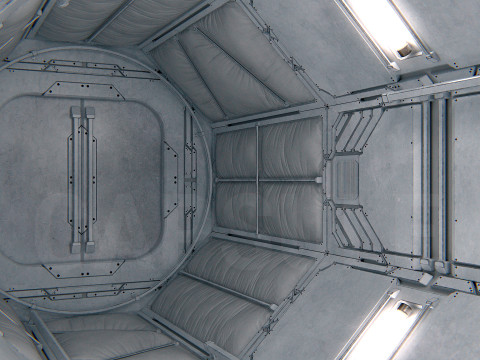Space Capsule 01 PBR 3D Модель