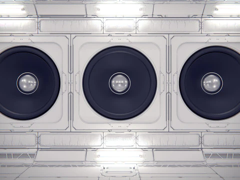 Virtual Boombox Studio 36 PBR 3D Model