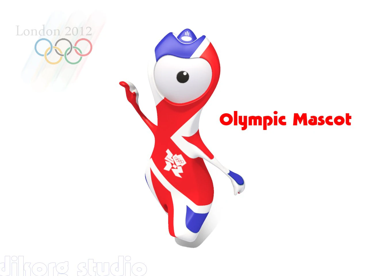 olympic mascot 2012 3D Model .c4d .max .obj .3ds .fbx .stl .blend 