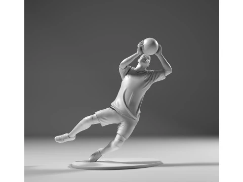 Footballer 05 GoalKeeper 01 Stl 3D Print Model