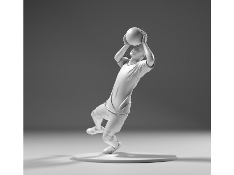 Footballer 05 GoalKeeper 01 Stl Modèles 3D en vedette