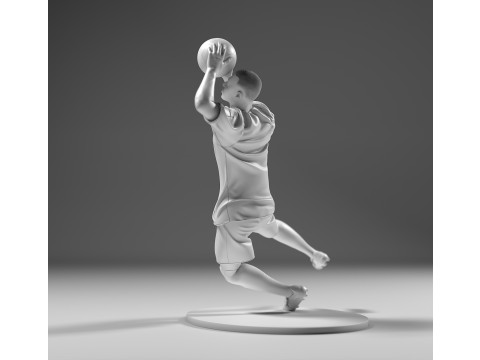 Footballer 05 GoalKeeper 01 Stl Modèles 3D en vedette