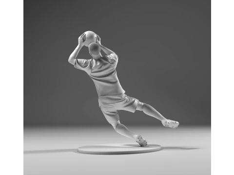 Footballer 05 GoalKeeper 01 Stl 3D Print Model