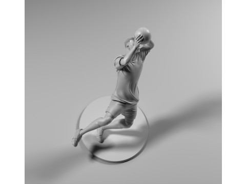 Footballer 05 GoalKeeper 01 Stl Modèles 3D en vedette