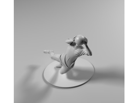 Footballer 05 GoalKeeper 01 Stl Modèles 3D en vedette