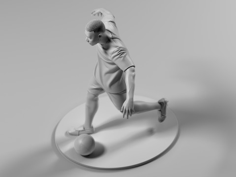 Footballer 05 FootStrike 07 Stl Modelo de Impressão 3D