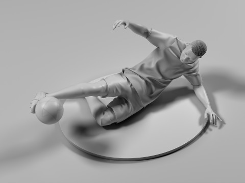 Footballer 05 SledgeStrike 02 Stl 3D 프린트 모델