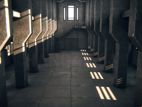 Hangar 04 PBR 3D Model