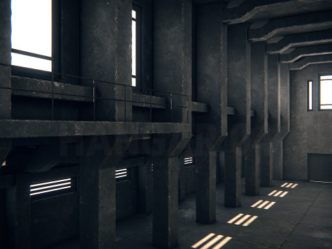 Hangar 04 PBR 3D Model