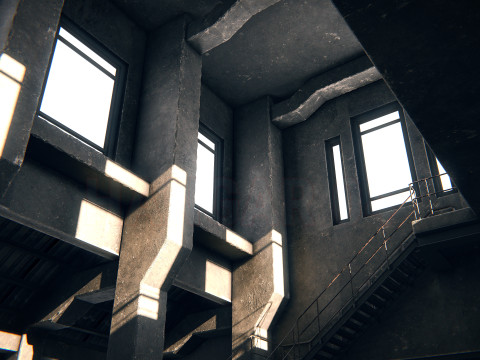 Hangar 04 PBR 3D Model