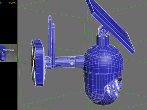 C&acirc;mera de Seguran&ccedil;a 06 PBR Modelo 3D