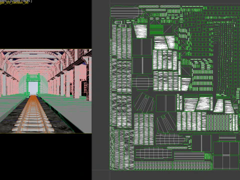 Hangar 05 Railway Station PBR 3D Model