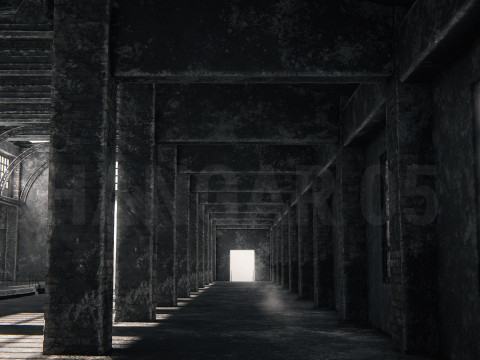 Hangar 05 Railway Station PBR 3D 模型