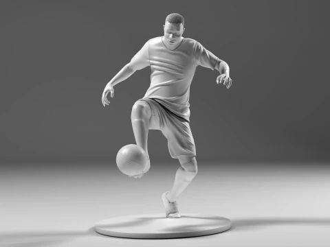 Footballer 05 FootStrike 08 Stl 3D Print Model