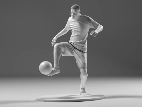 Footballer 05 FootStrike 08 Stl 3D Print Model