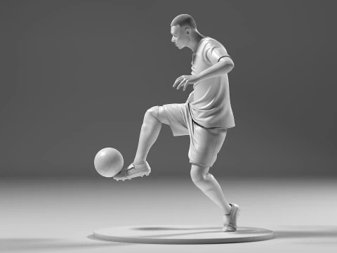 Footballer 05 FootStrike 08 Stl 3D Print Model