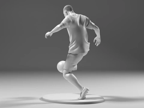 Footballer 05 FootStrike 08 Stl 3D Print Model