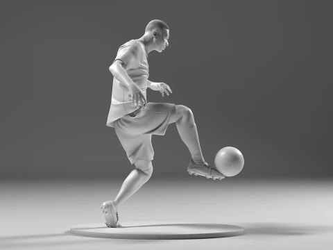 Footballer 05 FootStrike 08 Stl 3D Print Model