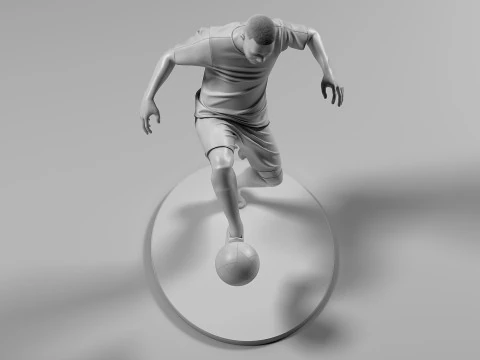 Footballer 05 FootStrike 08 Stl 3D Print Model