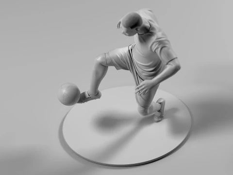Footballer 05 FootStrike 08 Stl 3D Print Model
