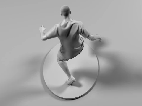 Footballer 05 FootStrike 08 Stl 3D Print Model