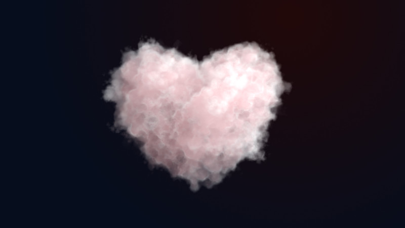 VDB Heart Shaped Cloud Animated 01 3D Модель .c4d .max .obj .3ds .fbx .stl .blend 