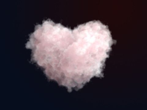 VDB Heart Shaped Cloud Animated 01 3D Model
