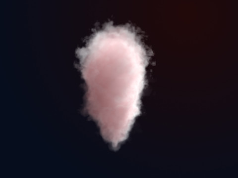 VDB Heart Shaped Cloud Animated 01 3D Модель