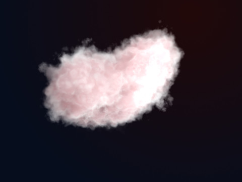 VDB Heart Shaped Cloud Animated 01 3D Модель