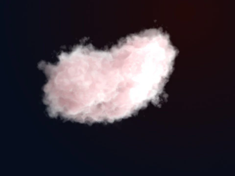 VDB Heart Shaped Cloud Animated 01 3D Model