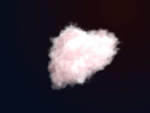 VDB Heart Shaped Cloud Animated 01 3D Модель