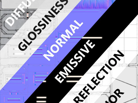Sci-fi Textures Pack II 3D Model