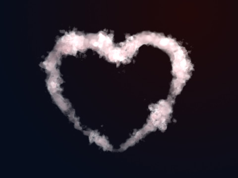 VDB Heart Shaped Cloud Trail Animated 01 Model 3D