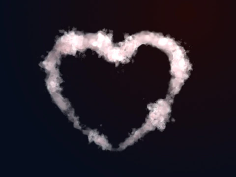 VDB Heart Shaped Cloud Trail Animated 01 3D Модель