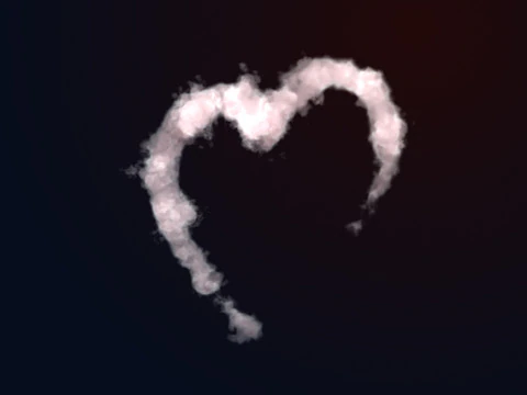 VDB Heart Shaped Cloud Trail Animated 01 3D Model