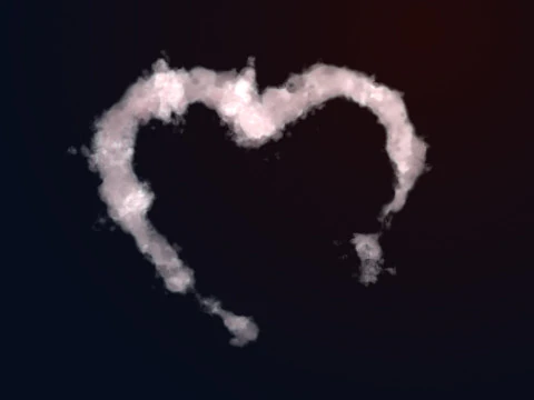 VDB Heart Shaped Cloud Trail Animated 01 3D Model