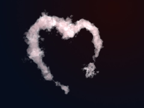 VDB Heart Shaped Cloud Trail Animated 01 3D मॉडल