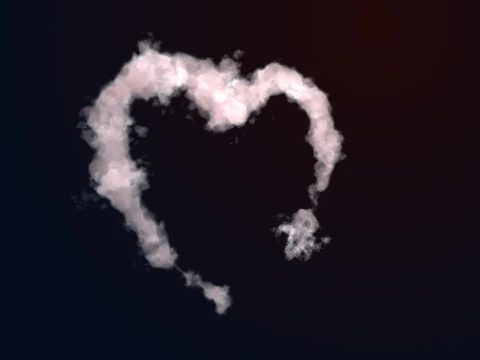 VDB Heart Shaped Cloud Trail Animated 01 3D Model