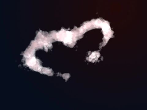 VDB Heart Shaped Cloud Trail Animated 01 3D Model