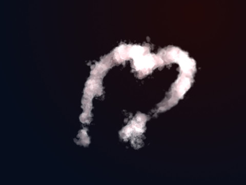 VDB Heart Shaped Cloud Trail Animated 01 3D मॉडल